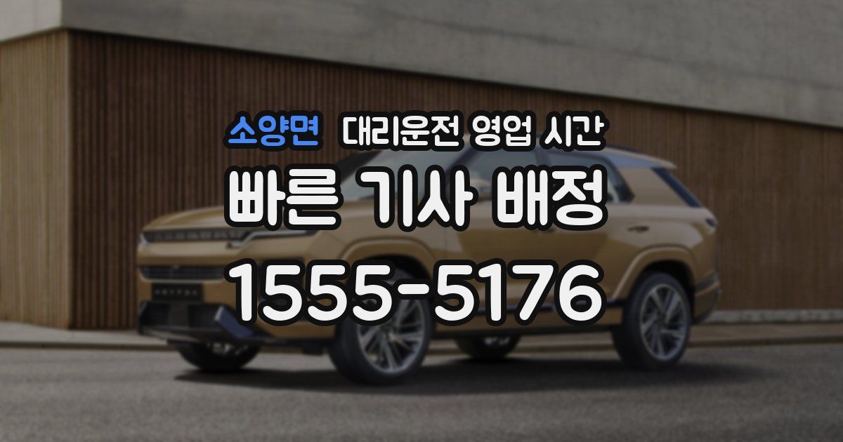 소양면 대리운전 영업 시간