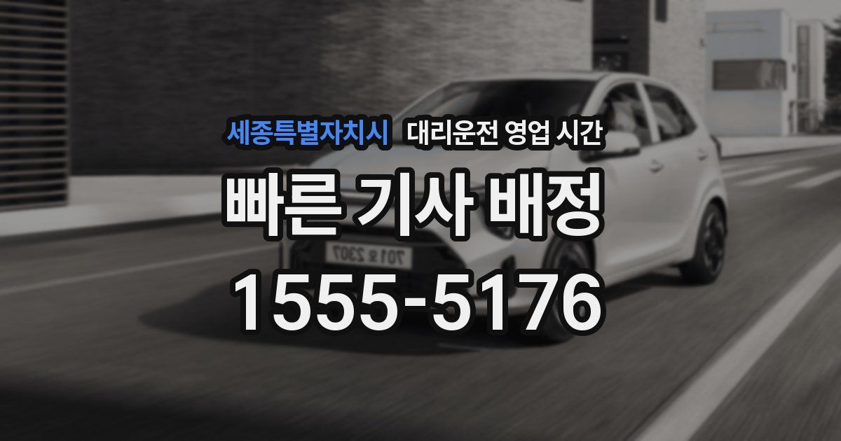 세종특별자치시 대리운전 영업 시간