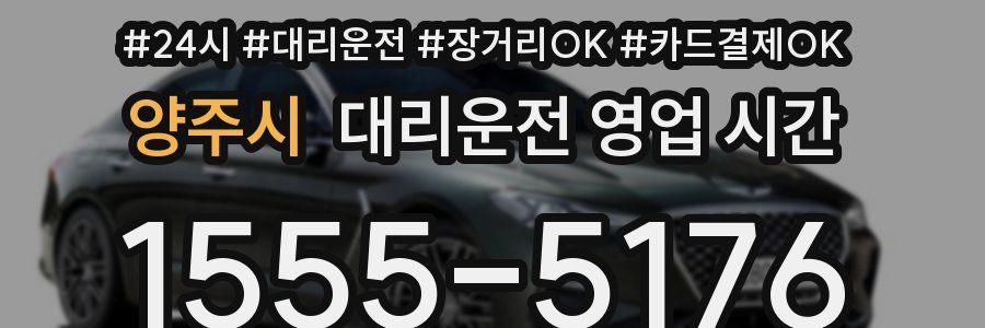 양주시 대리운전 영업 시간