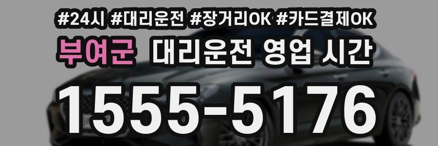 부여군 대리운전 영업 시간