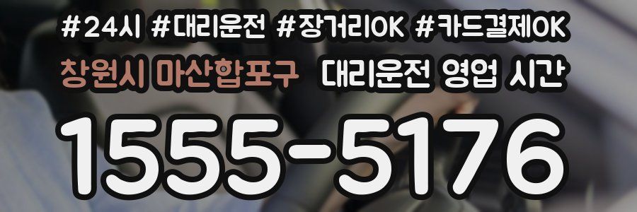 창원시 마산합포구 대리운전 영업 시간