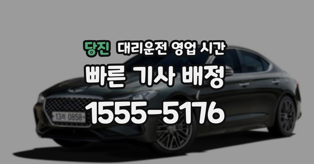 당진 대리운전 영업 시간