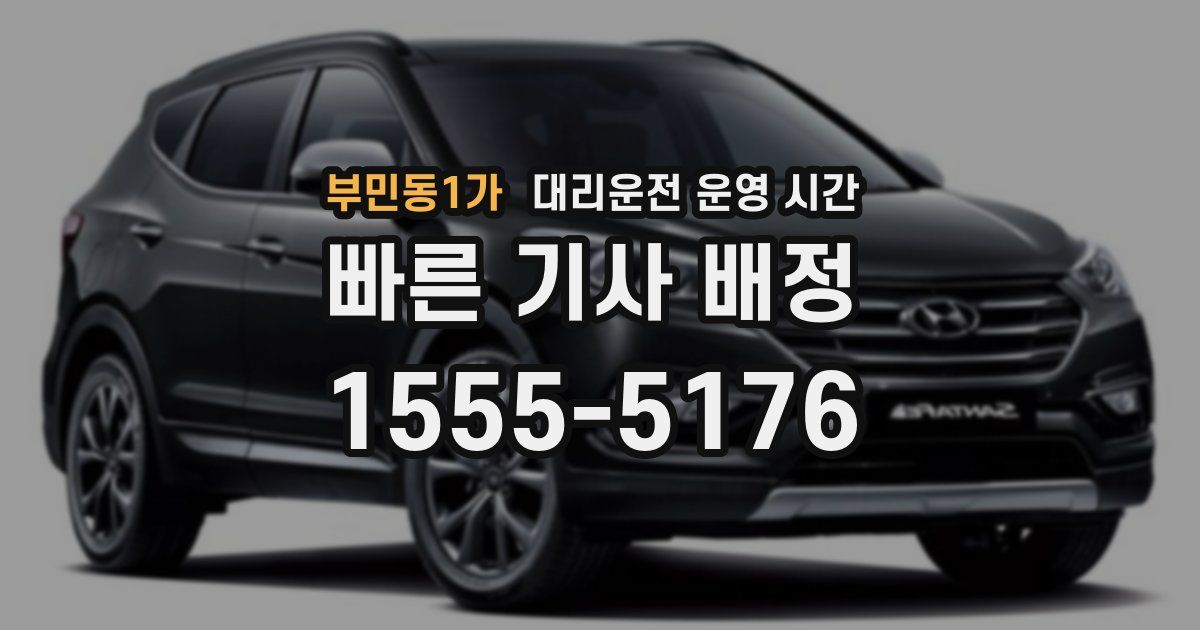 부민동1가 대리운전 운영 시간