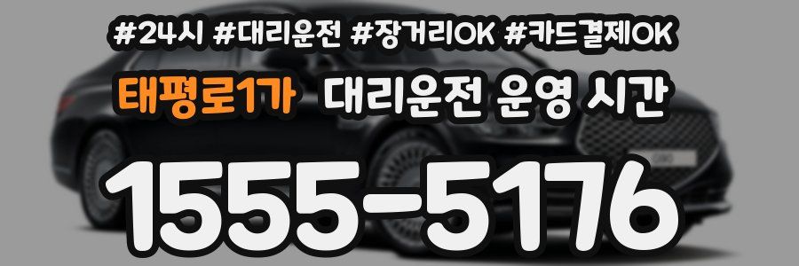 태평로1가 대리운전 운영 시간