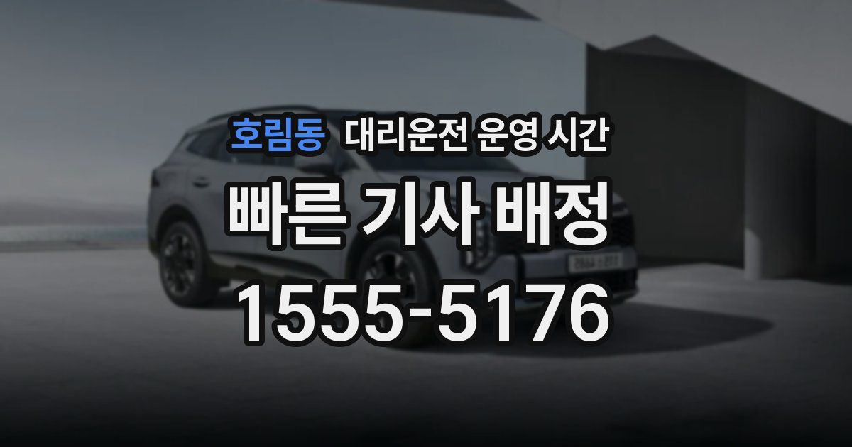 호림동 대리운전 운영 시간