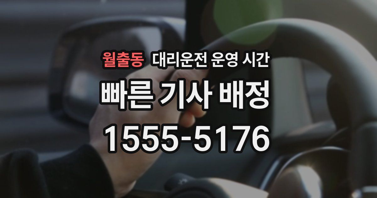 월출동 대리운전 운영 시간