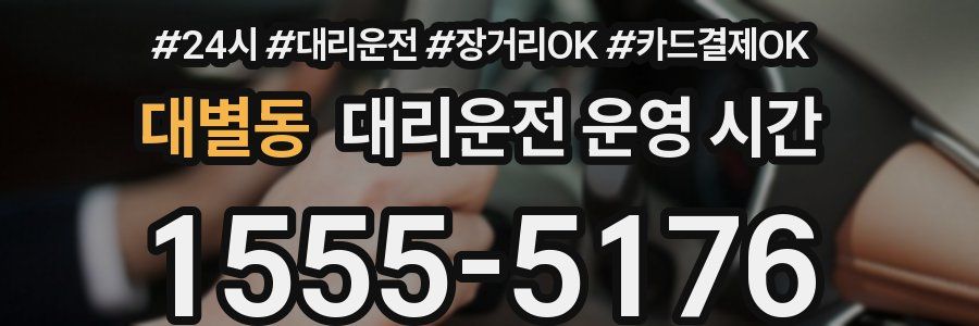 대별동 대리운전 운영 시간