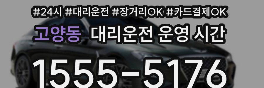 고양동 대리운전 운영 시간