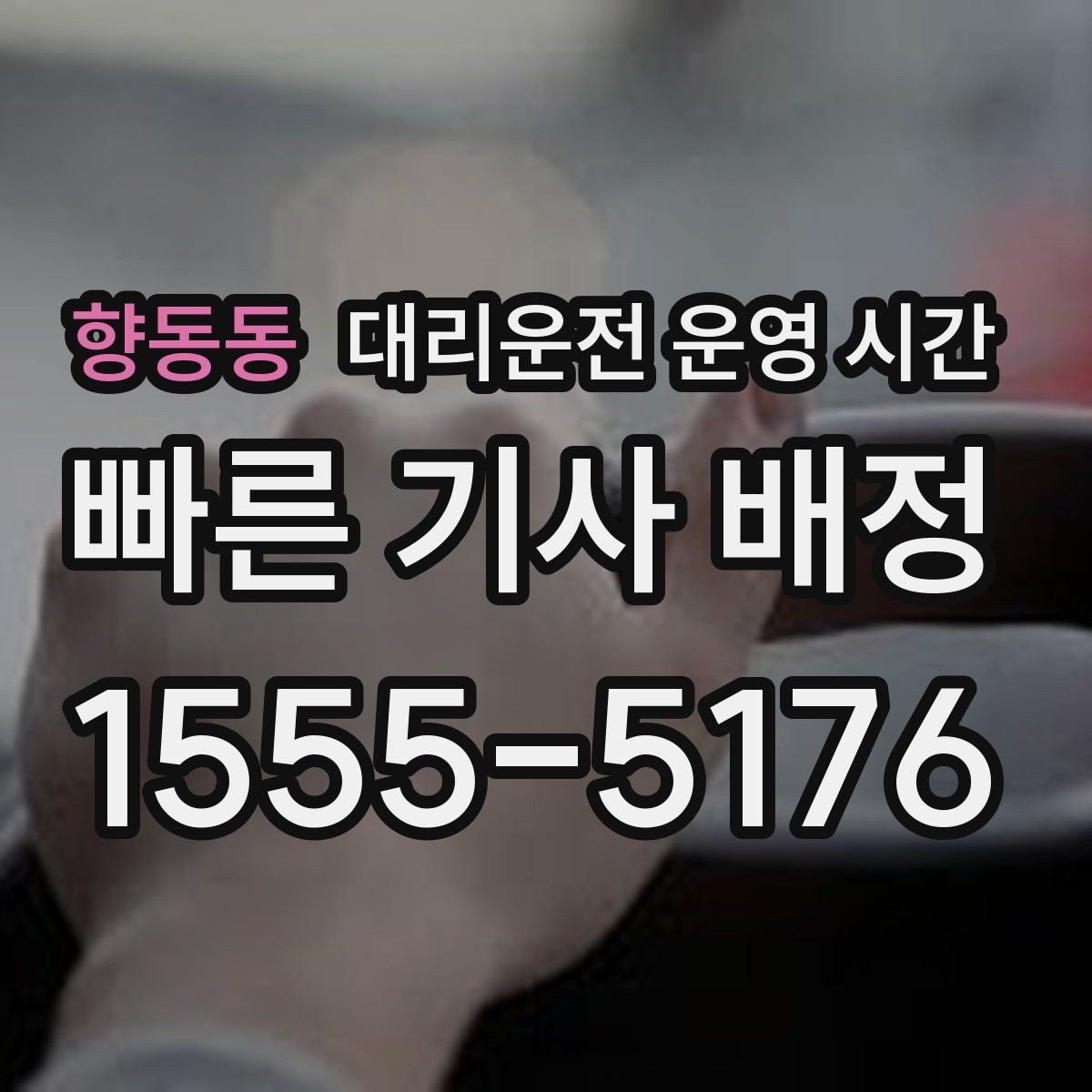 향동동 대리운전 운영 시간 새벽 첫차 전 이용 가능 구간