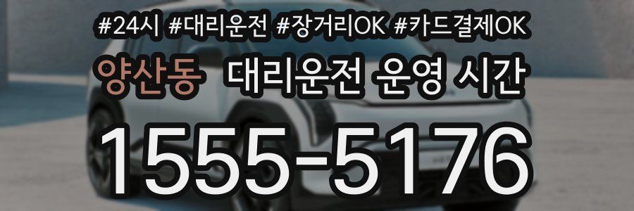 양산동 대리운전 운영 시간