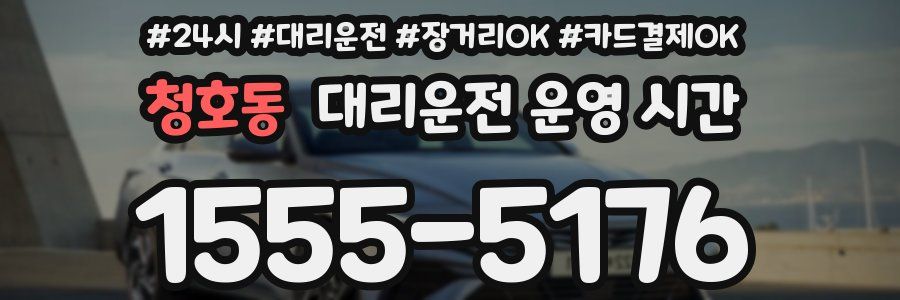 청호동 대리운전 운영 시간