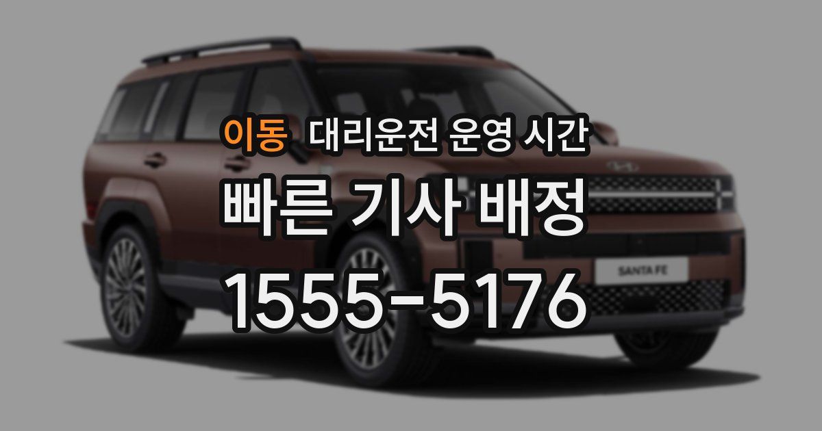 이동 대리운전 운영 시간