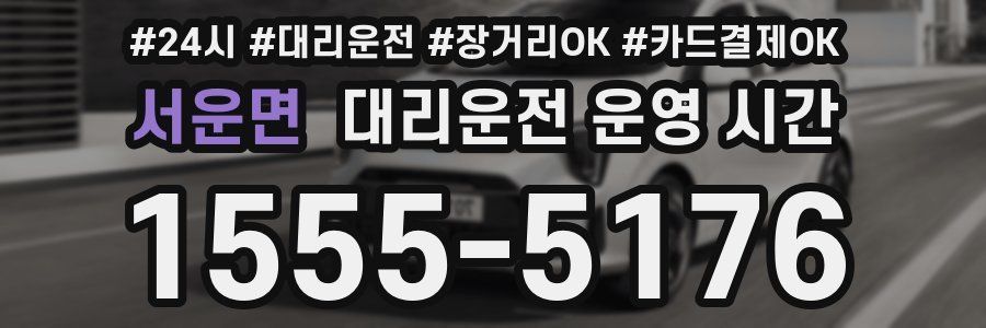 서운면 대리운전 운영 시간