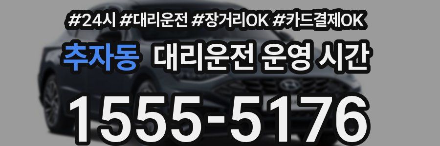 추자동 대리운전 운영 시간