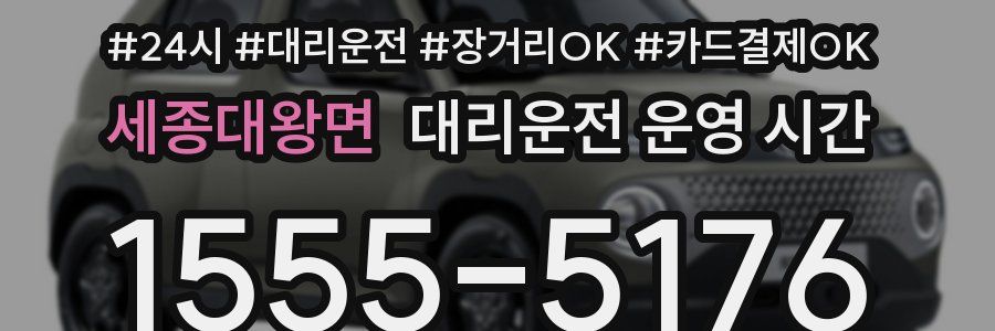 세종대왕면 대리운전 운영 시간