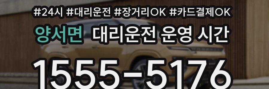 양서면 대리운전 운영 시간