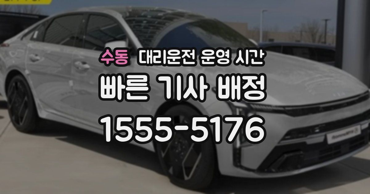 수동 대리운전 운영 시간