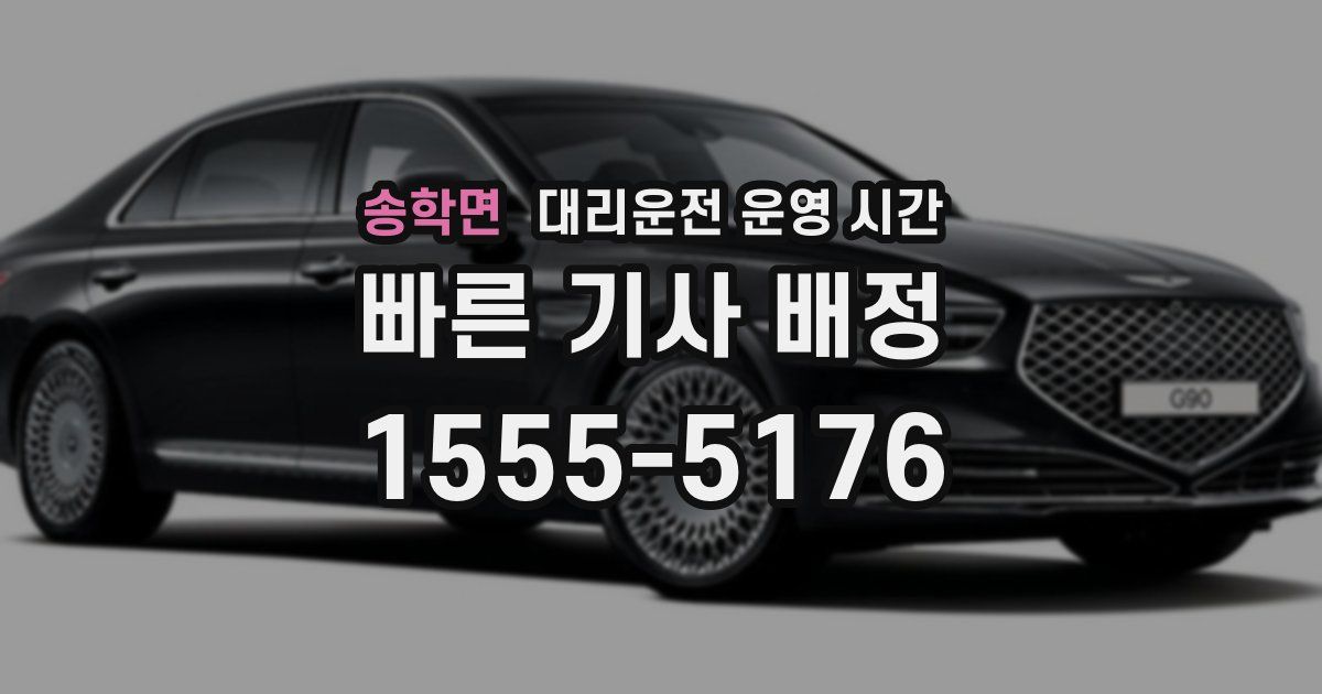 송학면 대리운전 운영 시간