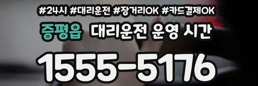증평읍 대리운전 운영 시간