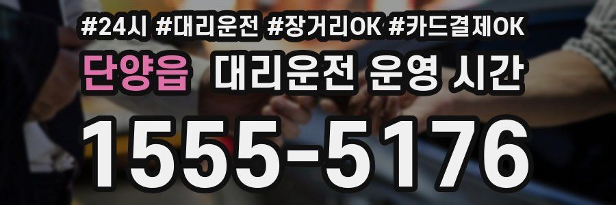 단양읍 대리운전 운영 시간