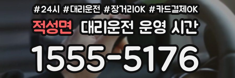 적성면 대리운전 운영 시간