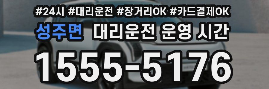성주면 대리운전 운영 시간