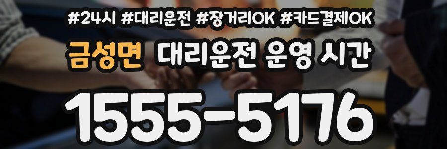 금성면 대리운전 운영 시간