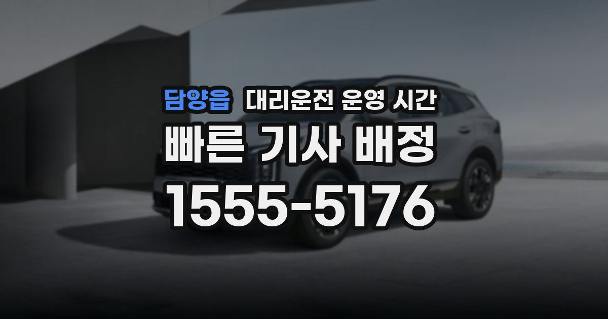 담양읍 대리운전 운영 시간