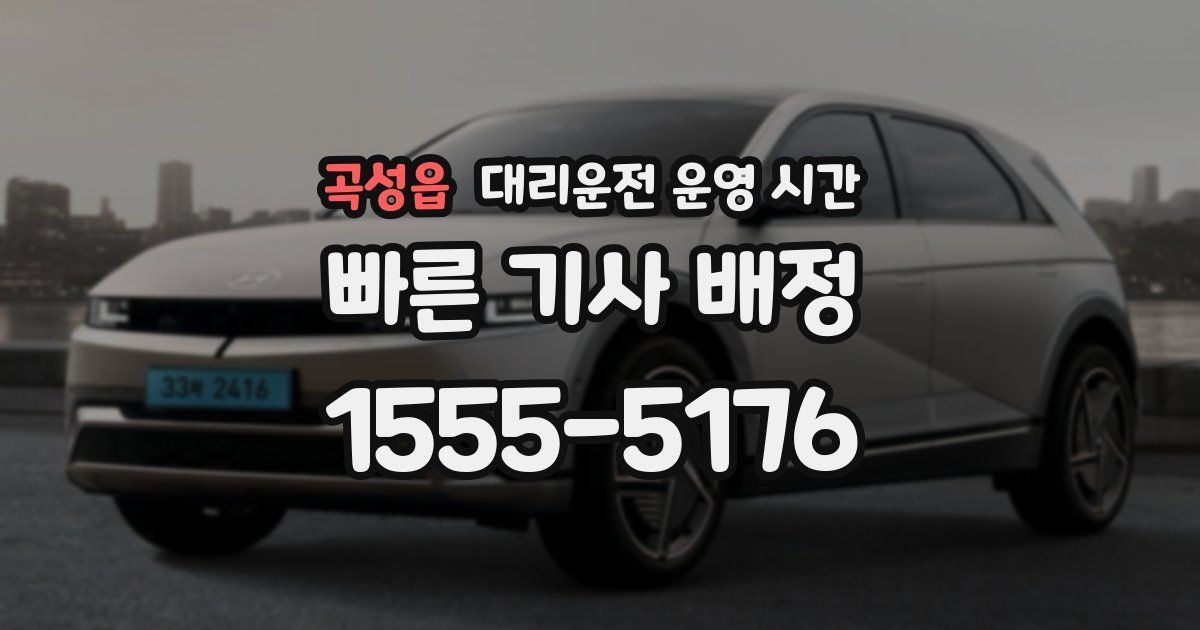 곡성읍 대리운전 운영 시간
