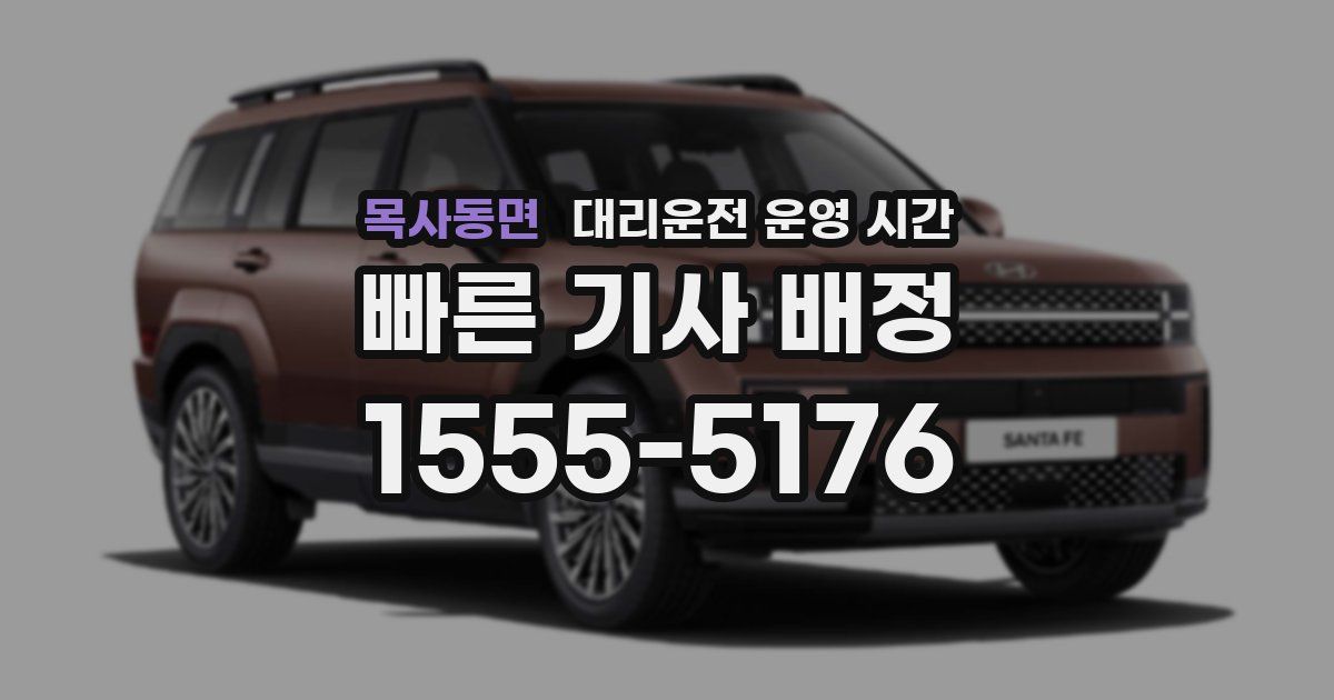 목사동면 대리운전 운영 시간