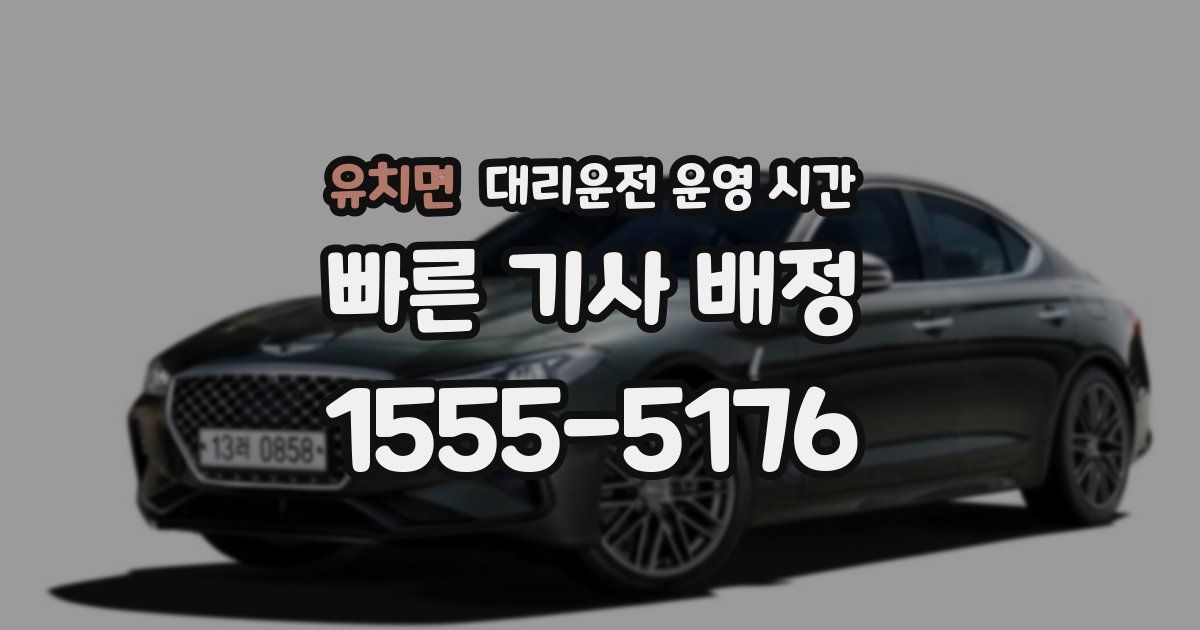 유치면 대리운전 운영 시간