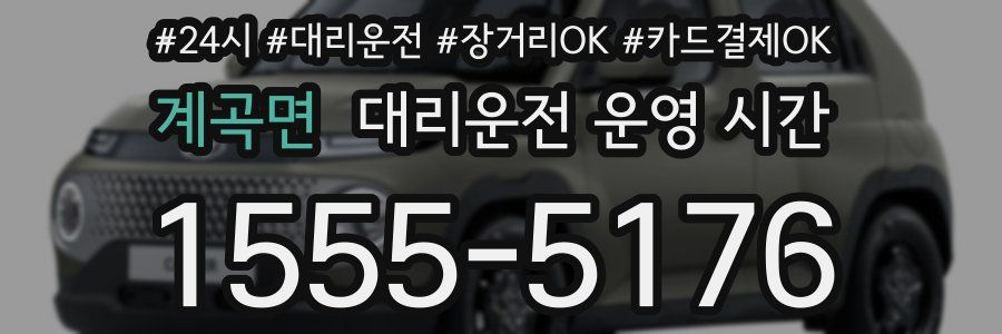 계곡면 대리운전 운영 시간