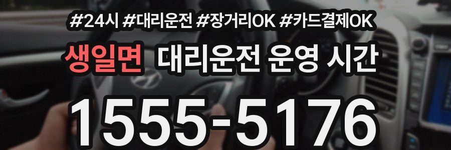 생일면 대리운전 운영 시간