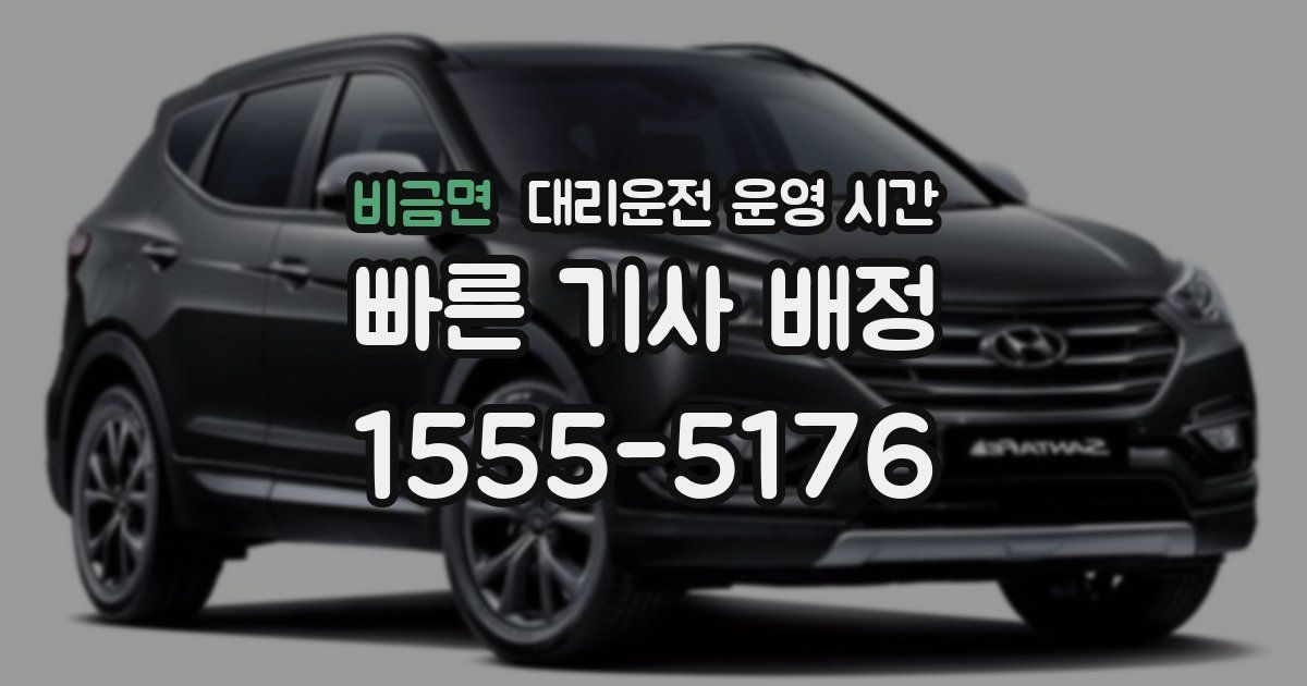 비금면 대리운전 운영 시간