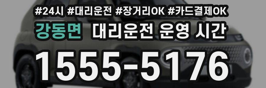 강동면 대리운전 운영 시간