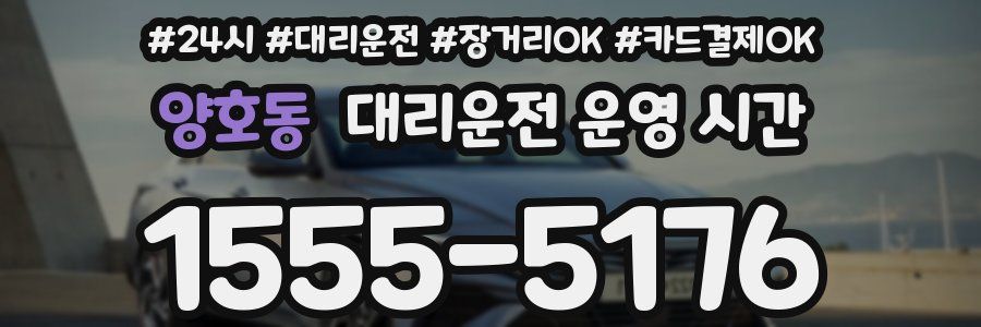 양호동 대리운전 운영 시간