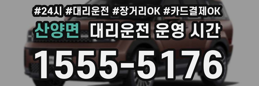 산양면 대리운전 운영 시간
