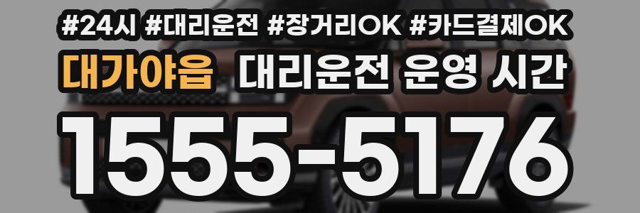 대가야읍 대리운전 운영 시간