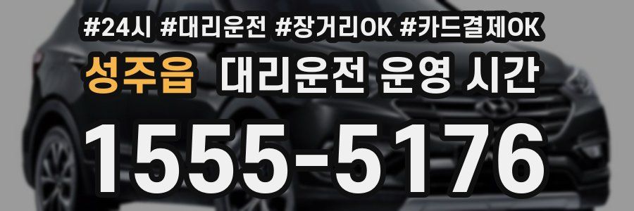 성주읍 대리운전 운영 시간
