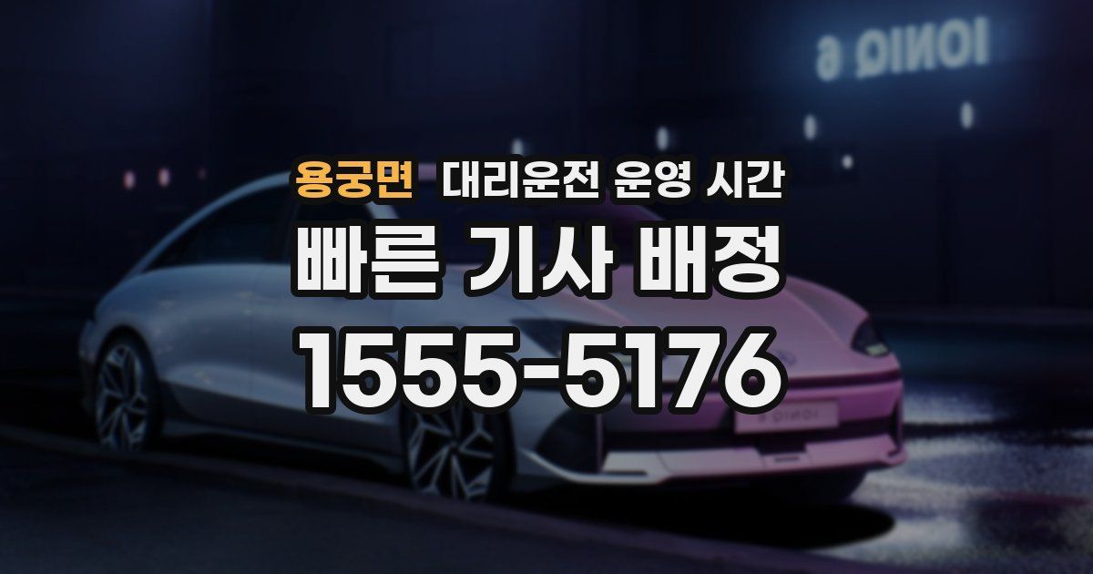 용궁면 대리운전 운영 시간