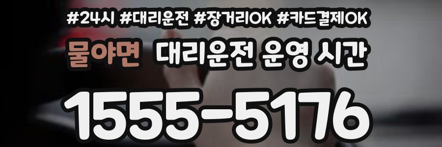 물야면 대리운전 운영 시간