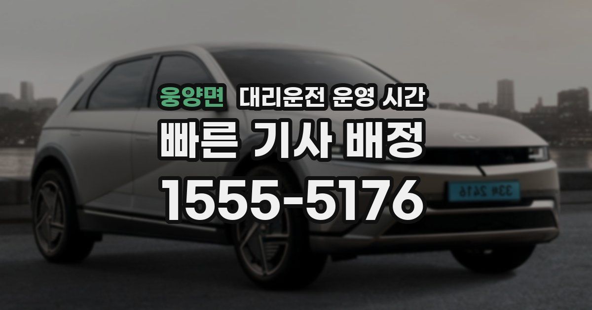 웅양면 대리운전 운영 시간