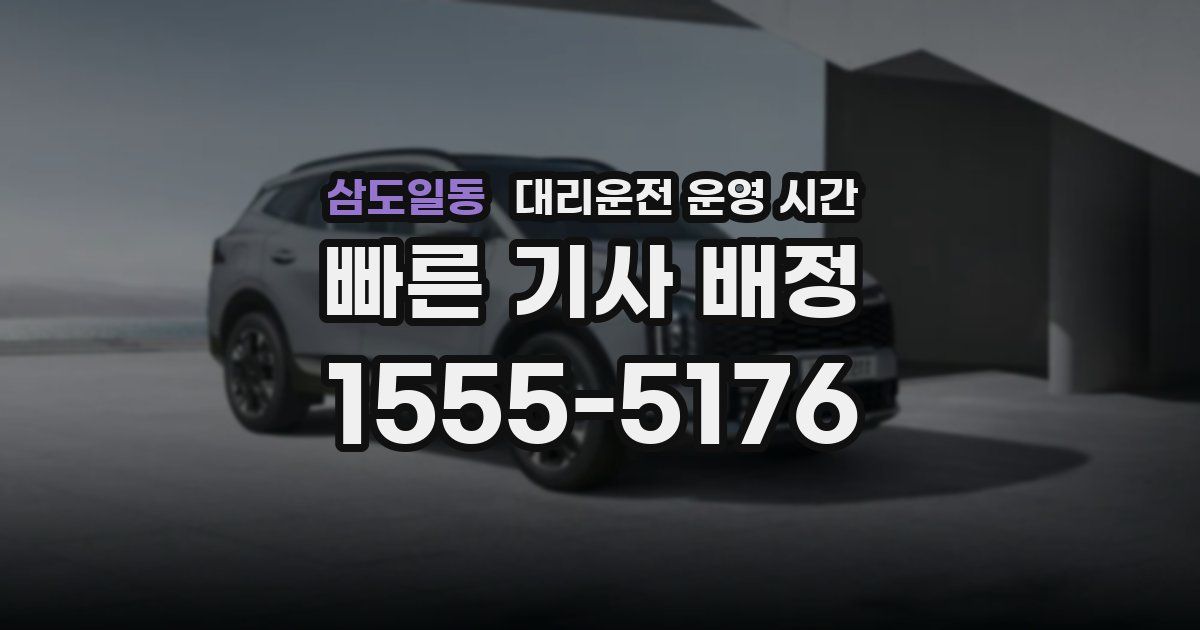 삼도일동 대리운전 운영 시간