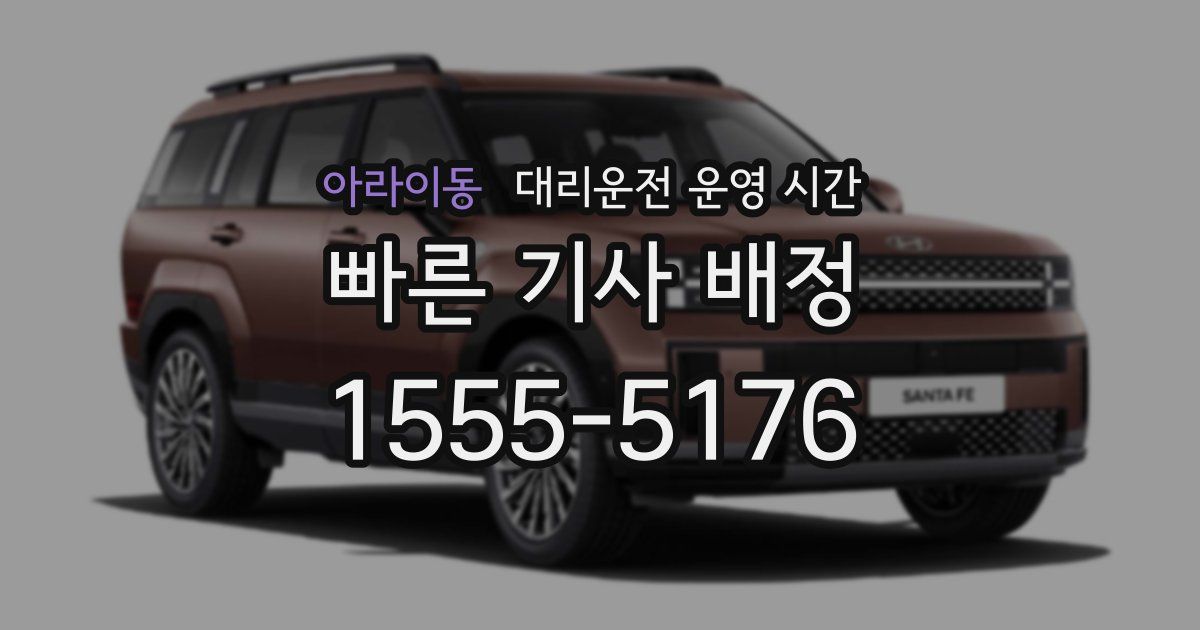 아라이동 대리운전 운영 시간