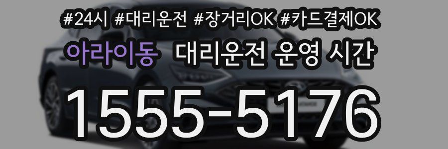 아라이동 대리운전 운영 시간