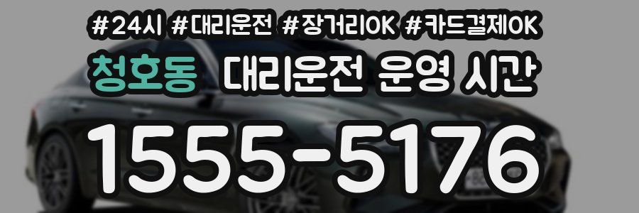 청호동 대리운전 운영 시간