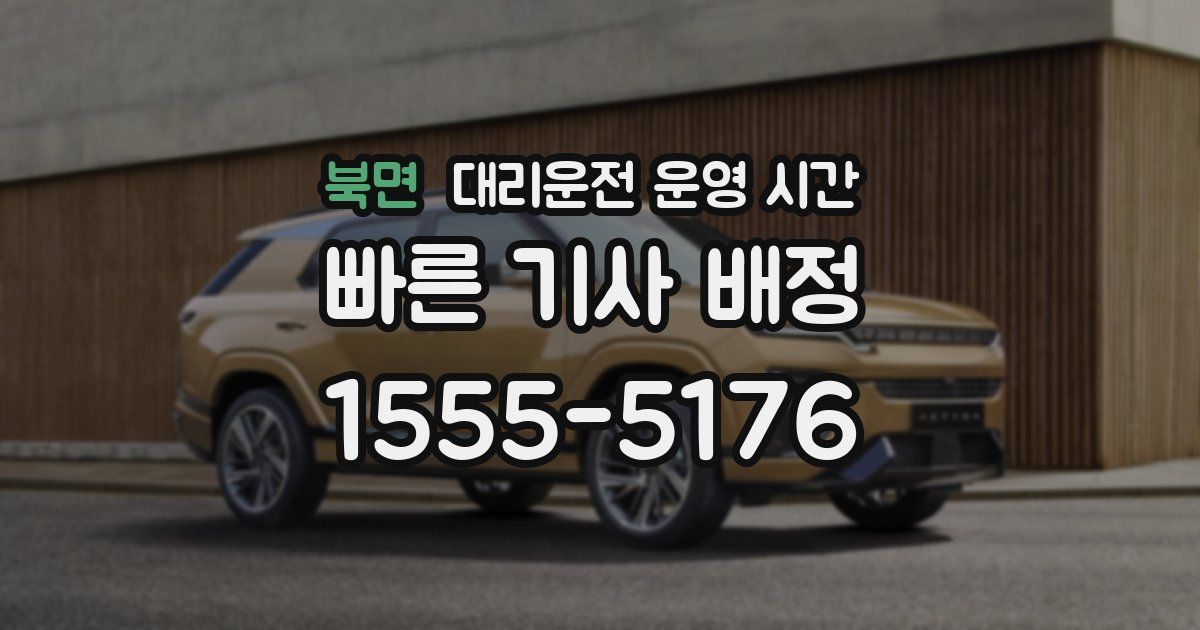 북면 대리운전 운영 시간
