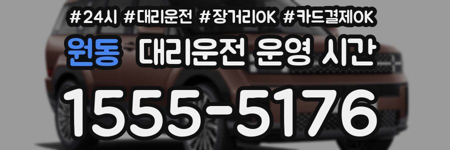 원동 대리운전 운영 시간