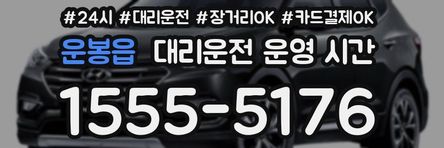운봉읍 대리운전 운영 시간