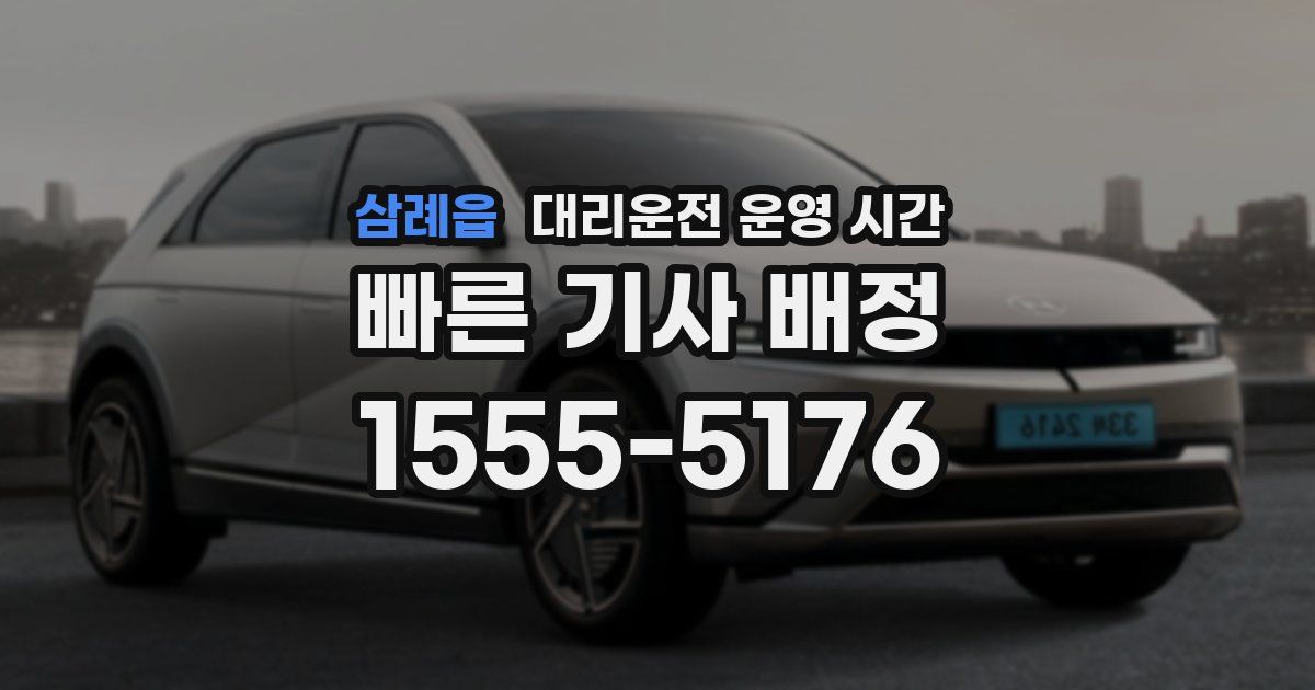 삼례읍 대리운전 운영 시간
